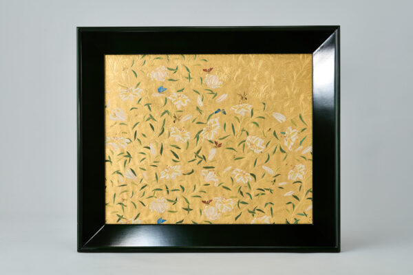 額装 百合と昆虫